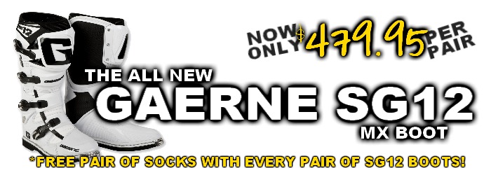 All new Gaerne SG12 MX Boot - Only $479.95